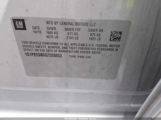Chevrolet Cruze 1lt Auto