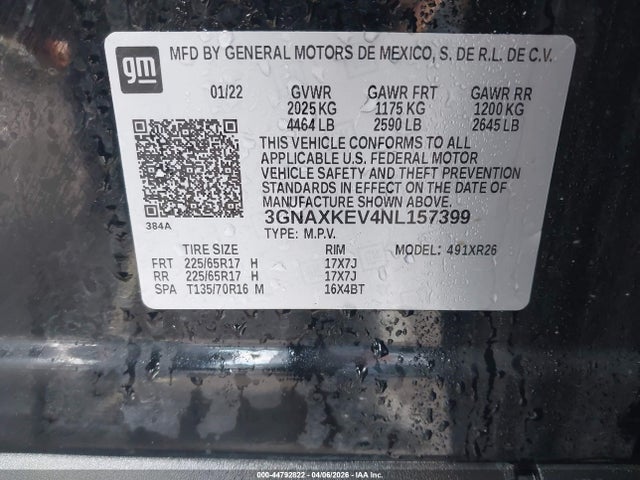 Chevrolet Equinox Fwd Lt
