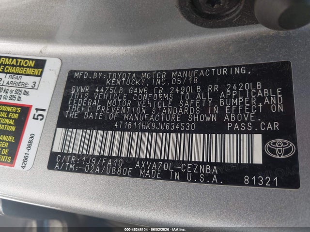 Toyota Camry Le