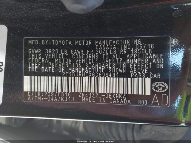 Toyota Corolla Le
