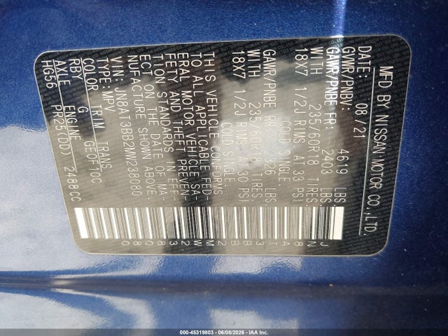 Nissan Rogue Sv Intelligent Awd
