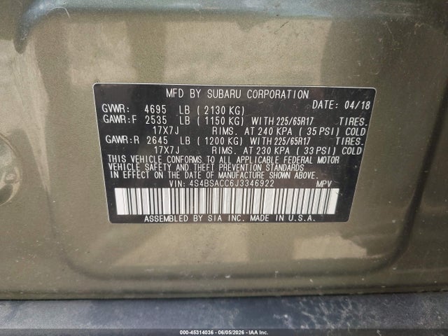 Subaru Outback 2.5i Premium