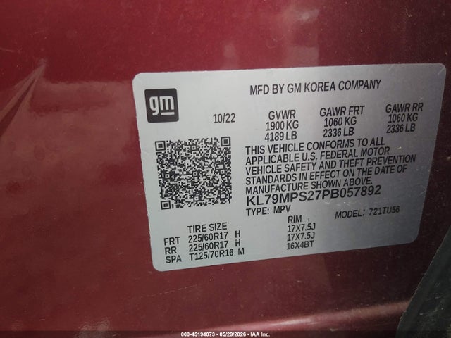 Chevrolet Trailblazer Fwd Lt