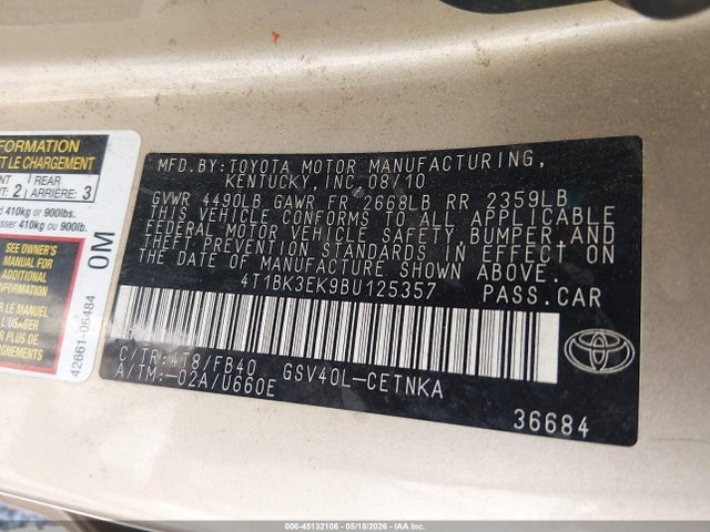 Toyota Camry Le V6