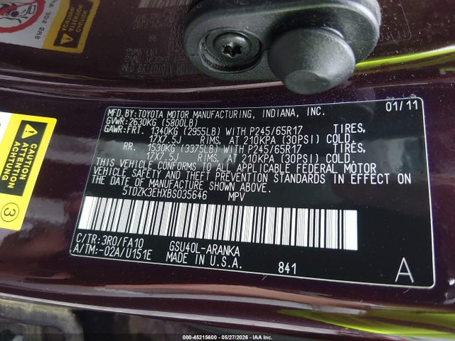 Toyota Highlander Base V6