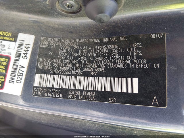 Toyota Sienna Ce