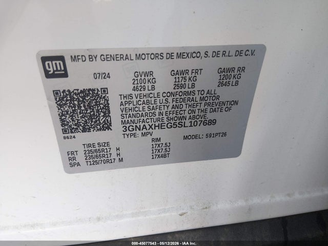 Chevrolet Equinox Fwd Lt
