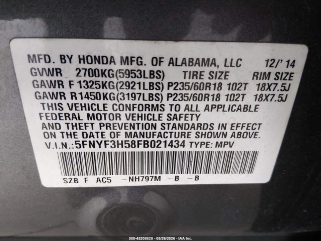 Honda Pilot Ex-l