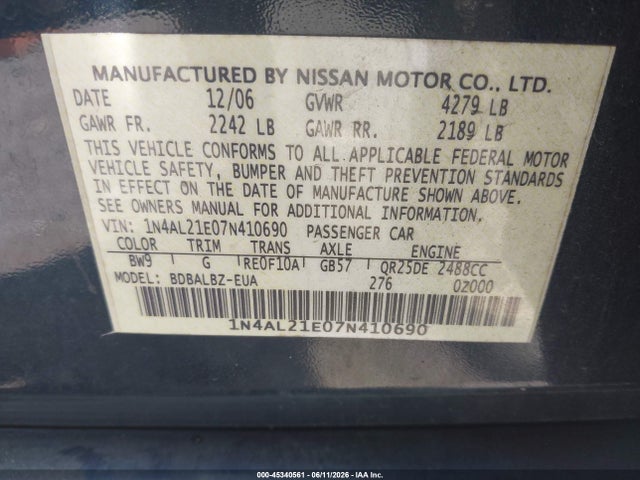 Nissan Altima 2.5 S