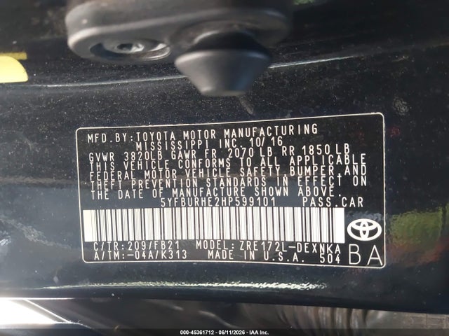 Toyota Corolla Le
