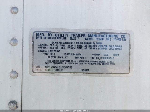Utility Trailer Mfg Other