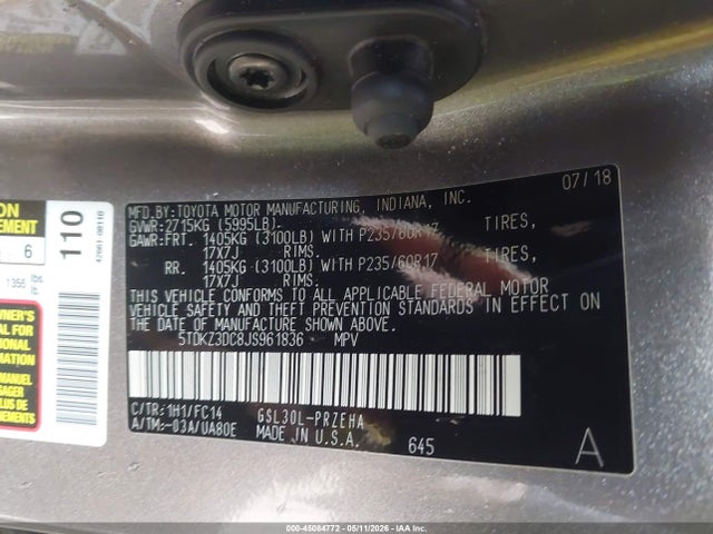 Toyota Sienna Le 8 Passenger