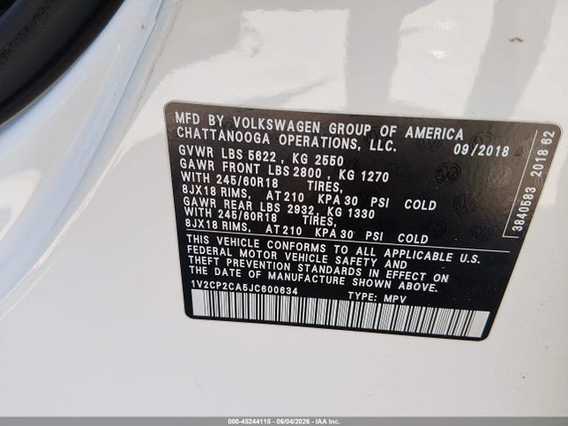 Volkswagen Atlas 2.0t Se