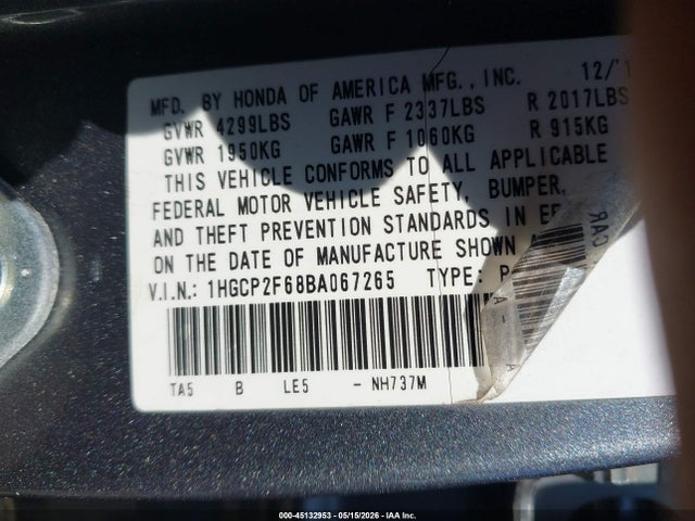 Honda Accord 2.4 Se