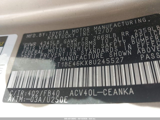 Toyota Camry Le