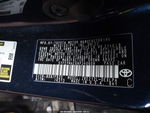 Toyota Corolla Le
