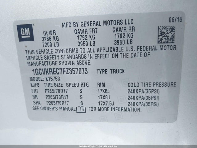 Chevrolet Silverado 1500 1lt