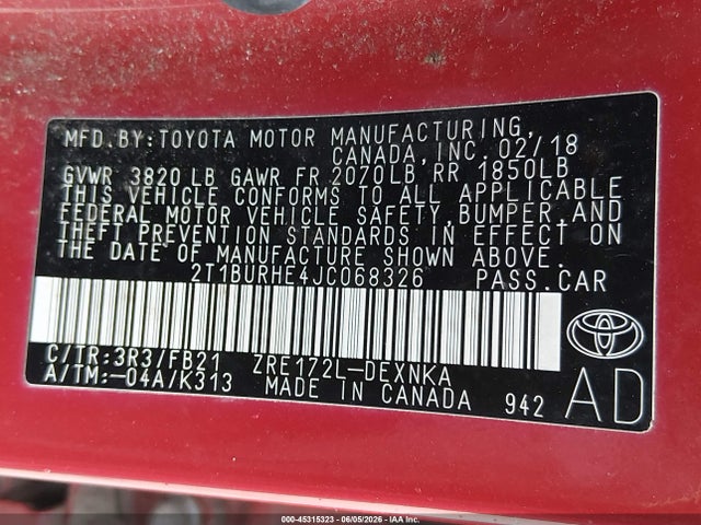 Toyota Corolla Le