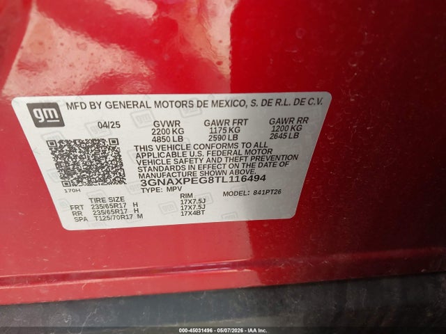Chevrolet Equinox Awd Lt