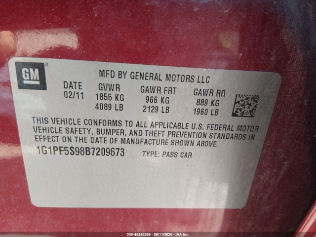 Chevrolet Cruze 1lt