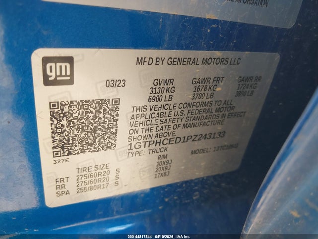 GMC Sierra 1500 2wd  Short Box Elevation