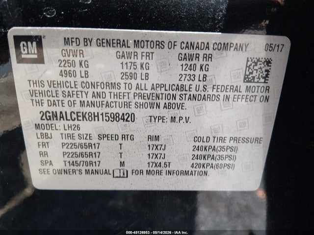 Chevrolet Equinox Lt