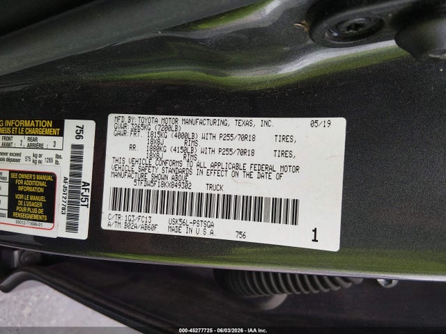 Toyota Tundra Sr5 5.7l V8