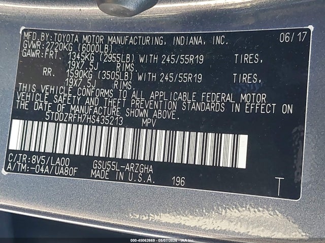 Toyota Highlander Limited Platinum