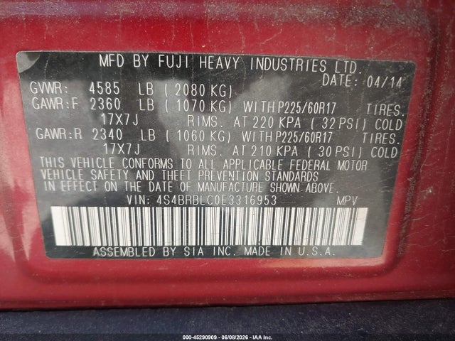 Subaru Outback 2.5i Limited