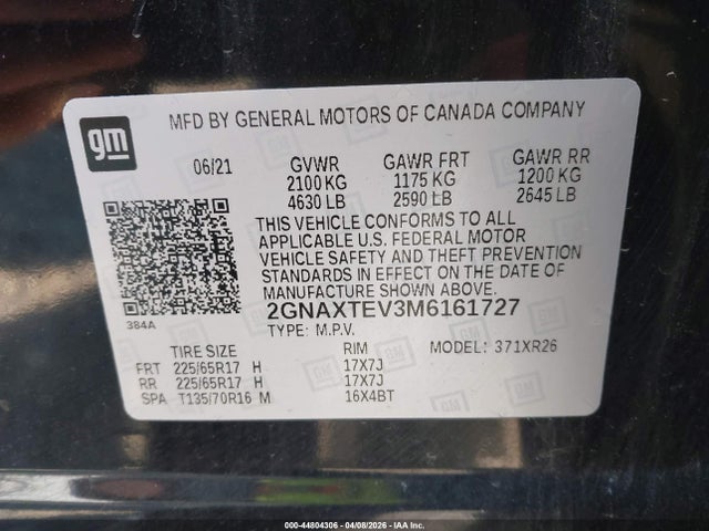 Chevrolet Equinox Awd 2fl