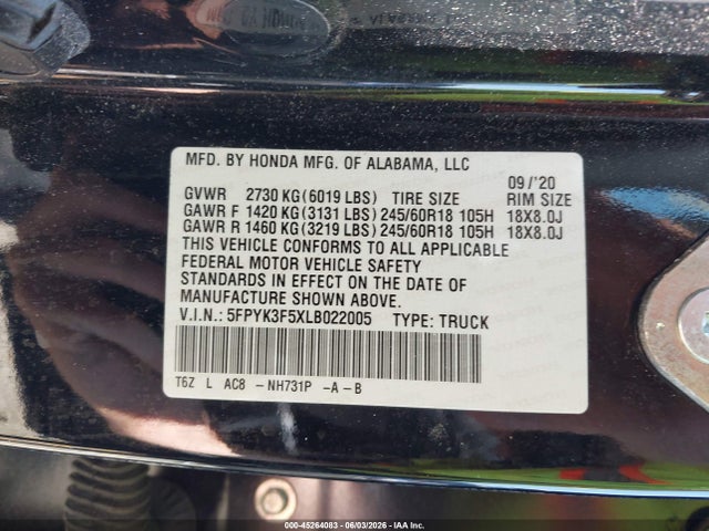Honda Ridgeline Awd Rtl