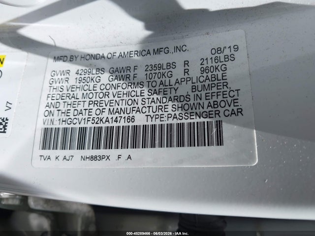 Honda Accord Ex-l 1.5t