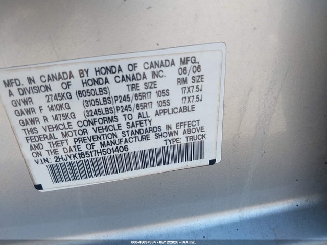 Honda Ridgeline Rtl