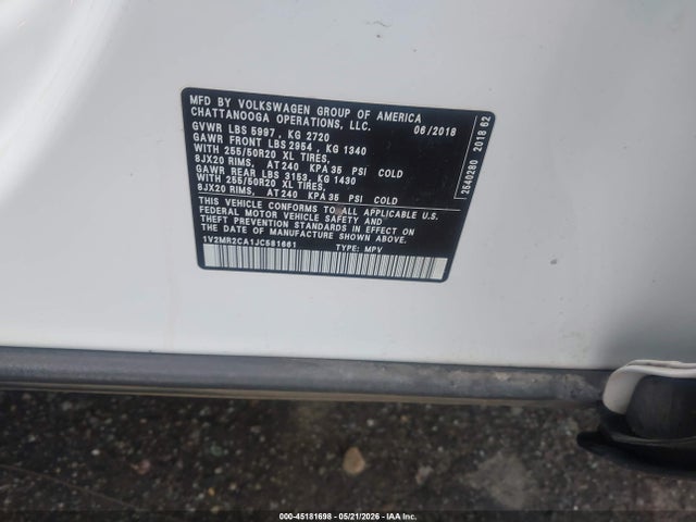 Volkswagen Atlas 3.6l V6 Sel
