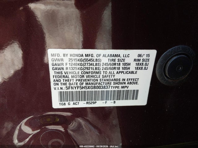 Honda Pilot Ex-l