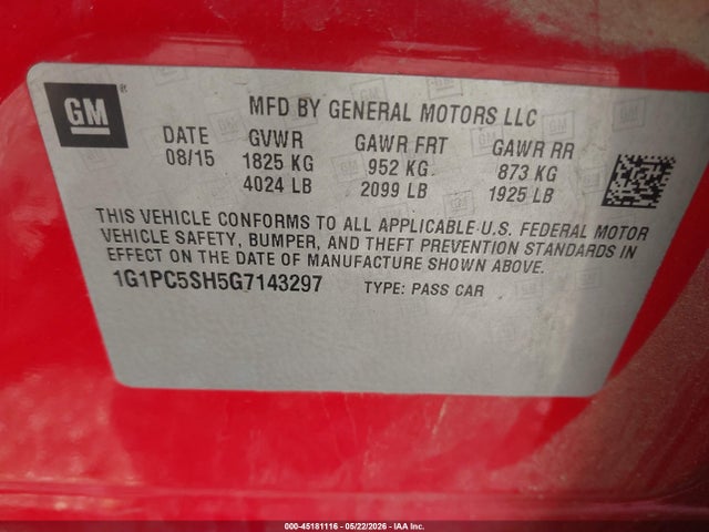 Chevrolet Cruze Ls Auto