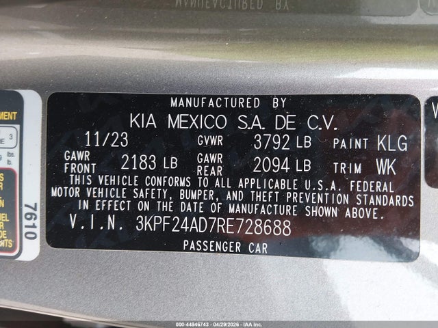 Kia Forte Lxs