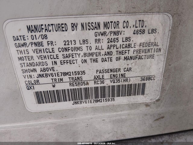 INFINITI G35 Journey