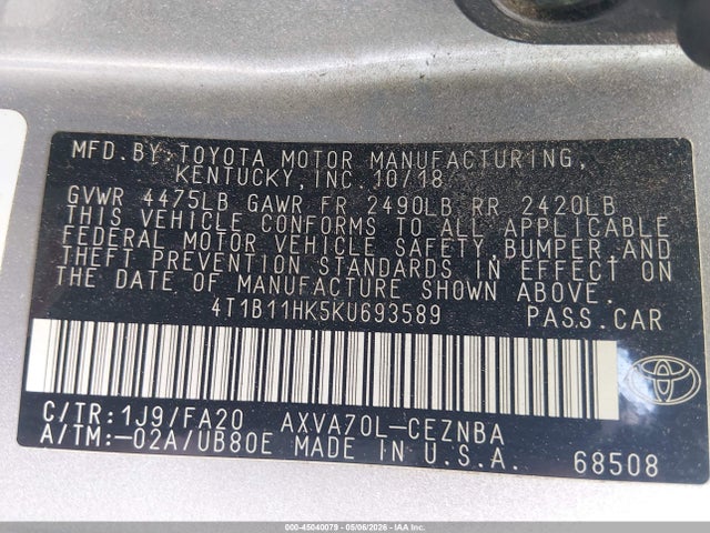 Toyota Camry Le
