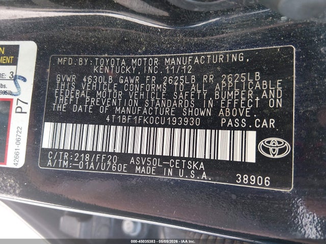 Toyota Camry Se