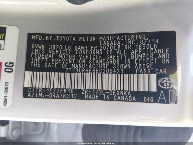 Toyota Corolla Le