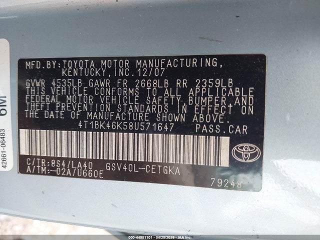Toyota Camry Xle V6