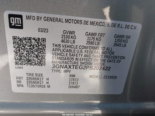 Chevrolet Equinox Awd 2fl