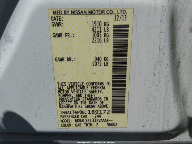 Nissan Altima 2.5 Sl