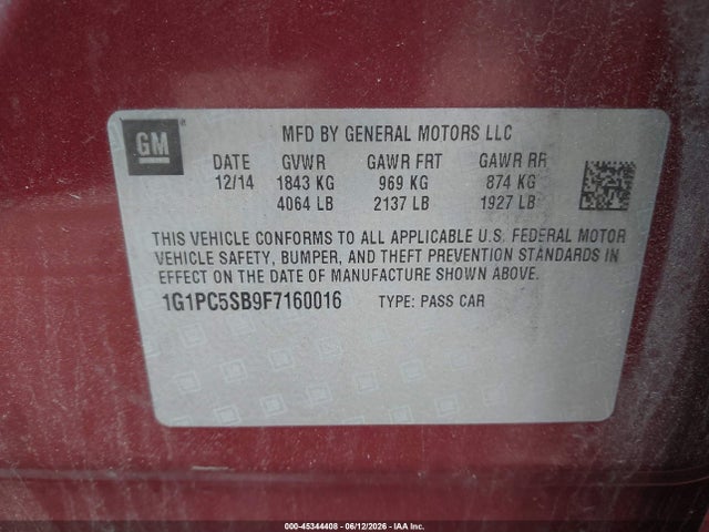 Chevrolet Cruze 1lt Auto
