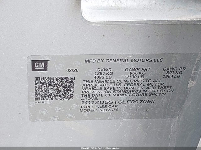 Chevrolet Malibu Fwd Lt