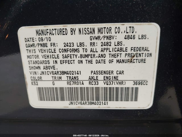 INFINITI G37x