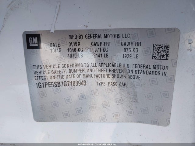 Chevrolet Cruze 1lt Auto
