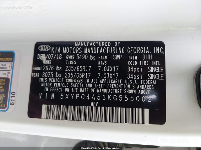 Kia Sorento 3.3l Lx