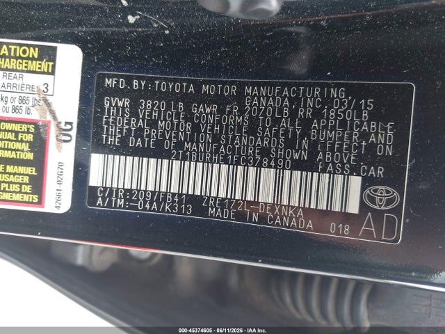 Toyota Corolla Le